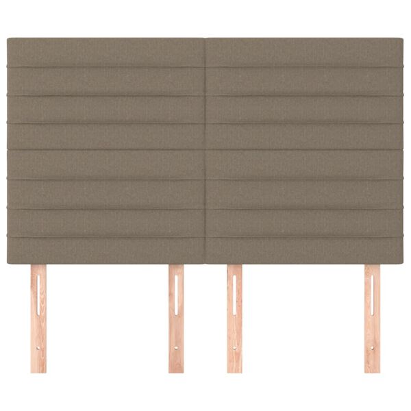 vidaXL Κεφαλάρια Κρεβατιού 4 τεμ. Taupe 72x5x78/88 εκ. Υφασμάτινα