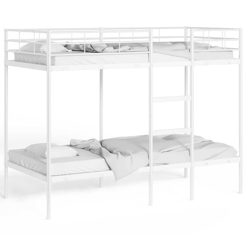 vidaXL Κουκέτα χωρίς στρώμα Λευκό 100x190 cm Ατσάλι