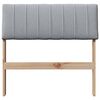vidaXL Ταπετσαρισμένο κεφαλάρι Ανοιχτό γκρι 75 cm Στερεά ξυλεία πεύκου