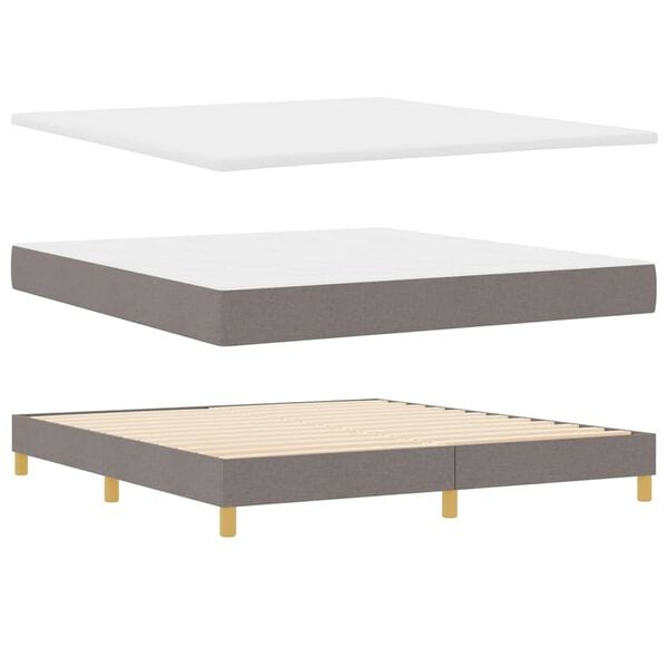 vidaXL &Kappa;&rho;&epsilon;&beta;ά&tau;&iota; &mu;&epsilon; &epsilon;&lambda;&alpha;&tau;ή&rho;&iota;&alpha; &mu;&epsilon; &sigma;&tau;&rho;ώ&mu;&alpha; Taupe 180 x 200 cm ύ&phi;&alpha;&sigma;&mu;&alpha;