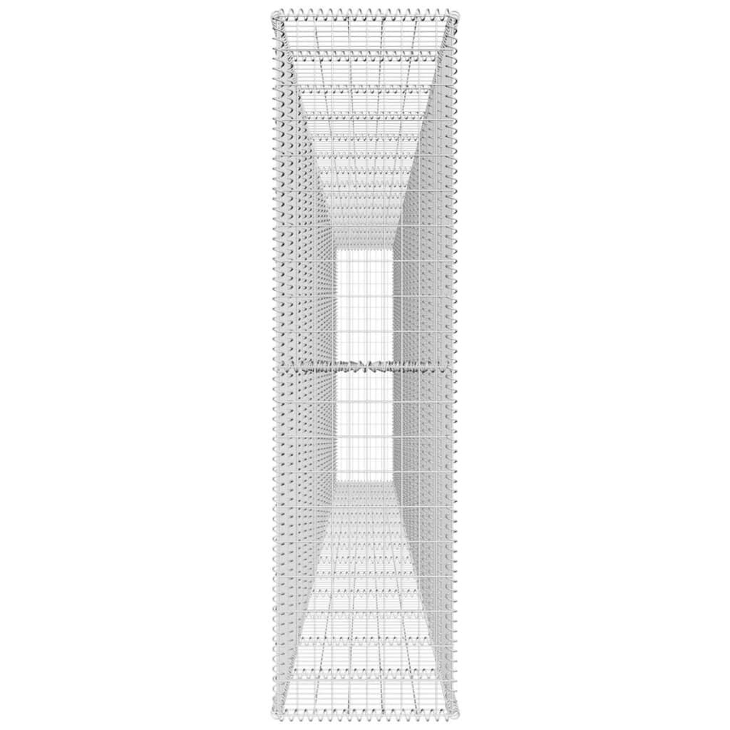 vidaXL Συρματοκιβώτιο Τοίχος 600x50x200 εκ. Γαλβαν.Χάλυβας + Κάλυμμα