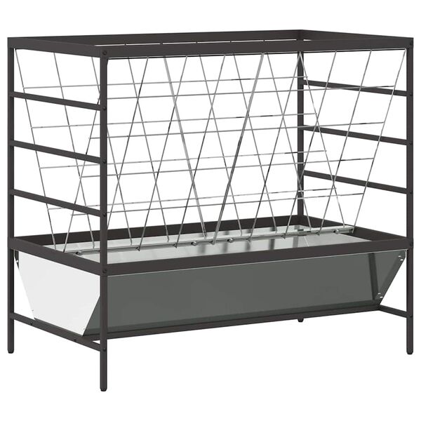 vidaXL Ταΐστρα για ζώα Ασημί 100 x 60 x 90 εκ. Επικαλυμμένος Χάλυβας