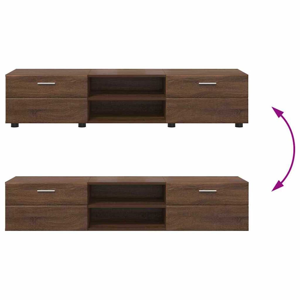 vidaXL Ντουλάπι TV Καφέ δρυς 150 x 39 x 30 εκ Επεξεργασμένο ξύλο