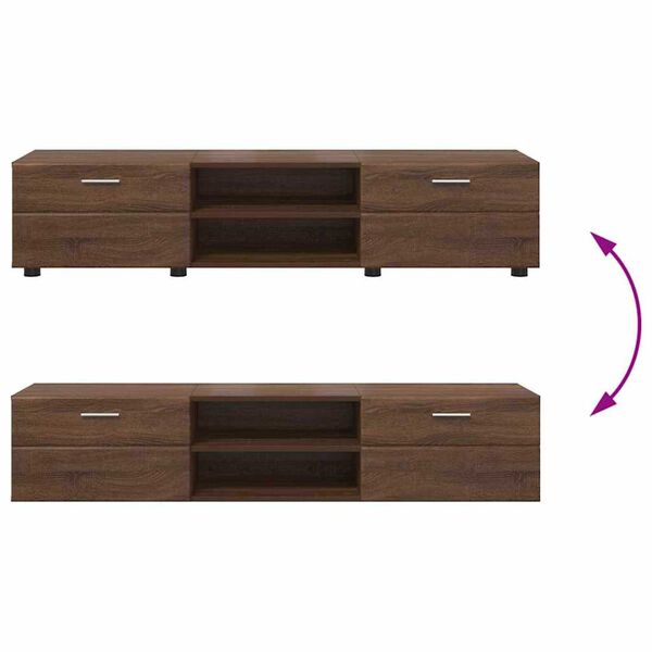 vidaXL Ντουλάπι TV Καφέ δρυς 150 x 39 x 30 εκ Επεξεργασμένο ξύλο