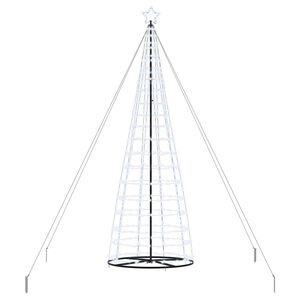 vidaXL LED Χριστουγεννιάτικο Δέντρο με βάση Ψυχρό λευκό 400 cm Σίδερο