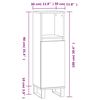 vidaXL Ντουλάπι Μπάνιου Καφέ Δρυς 30x30x100 εκ. Επεξεργασμένο Ξύλο