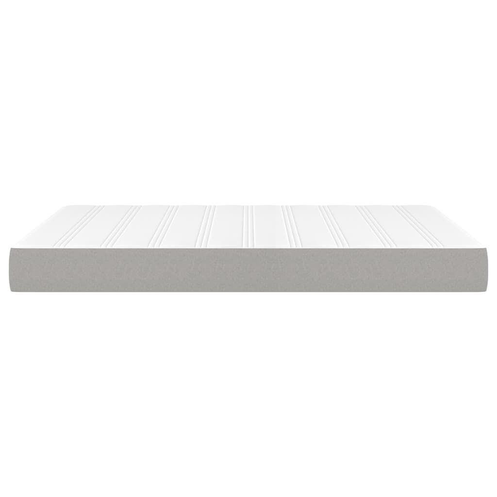 vidaXL Στρώμα με Pocket Springs Ανοιχτό Γκρι 140x190x20 εκ. Υφασμάτινο