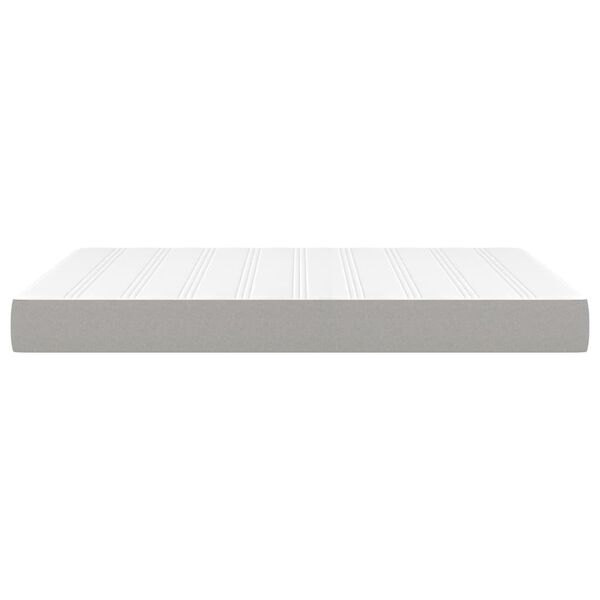 vidaXL Στρώμα με Pocket Springs Ανοιχτό Γκρι 140x190x20 εκ. Υφασμάτινο