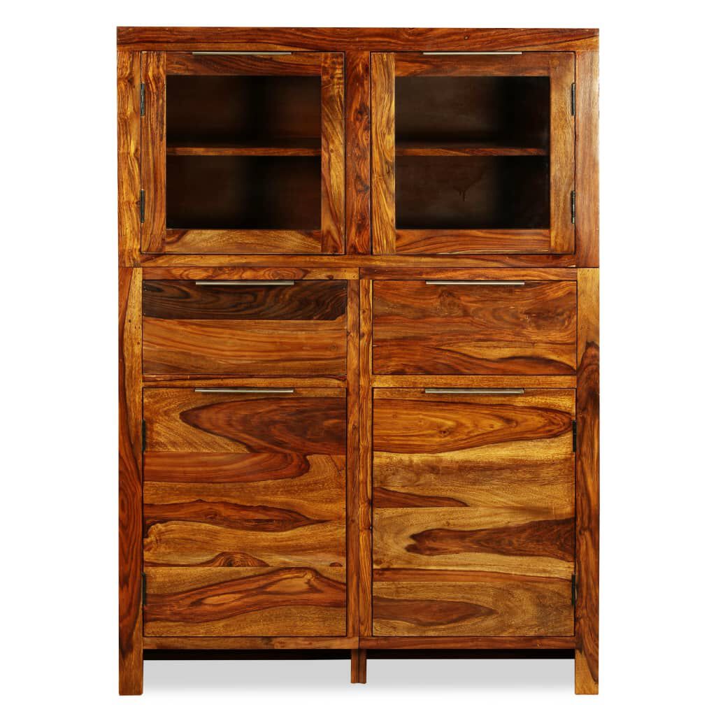 vidaXL Μπουφές Ψηλός 100 x 35 x 140 εκ. από Μασίφ Ξύλο Sheesham