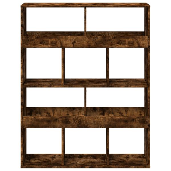 vidaXL Βιβλιοθήκη Καπνιστή Δρυς 100x33x125,5εκ. από Επεξεργασμένο Ξύλο