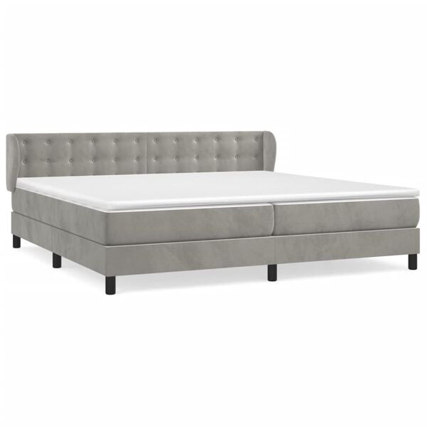 vidaXL &Kappa;&rho;&epsilon;&beta;ά&tau;&iota; Boxspring &mu;&epsilon; &Sigma;&tau;&rho;ώ&mu;&alpha; &Alpha;&nu;&omicron;&iota;&chi;&tau;ό &Gamma;&kappa;&rho;&iota; 200x200 &epsilon;&kappa;. &Beta;&epsilon;&lambda;&omicron;ύ&delta;&iota;&nu;&omicron;