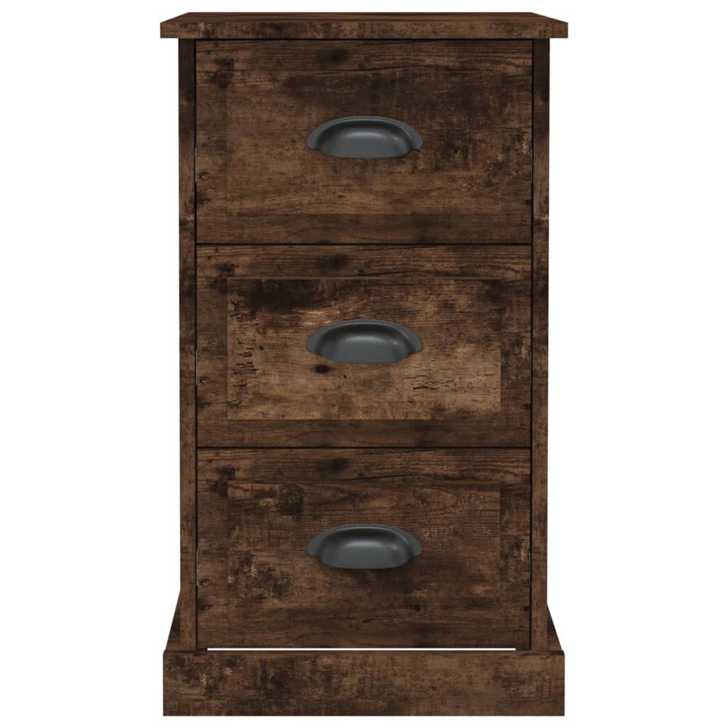 vidaXL Κομοδίνο Καπνιστή Δρυς 39x39x67 εκ. από Επεξεργασμένο Ξύλο