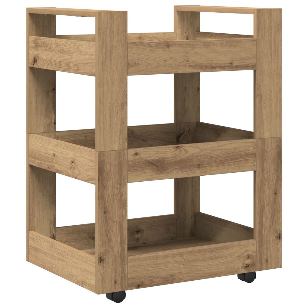 vidaXL Κουζίνα Τρόλεϊ Artisan Oak 60x45x80 εκ. Μηχανική Ξυλεία