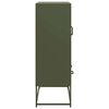 vidaXL Ντουλάπι Πράσινο Λαδί 68x39x111,5 εκ. από Ατσάλι