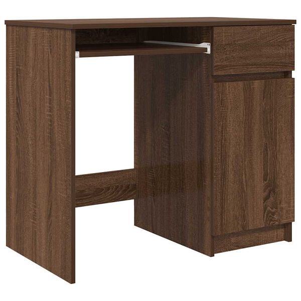 vidaXL Γραφείο Καφέ Δρυς 86x49x76 εκ. από Επεξεργασμένο Ξύλο