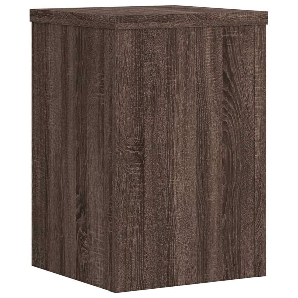 vidaXL Βάσεις Φυτών 2 Τεμ. Καφέ Δρυς 25x25x35 εκ. Επεξεργασμένο Ξύλο