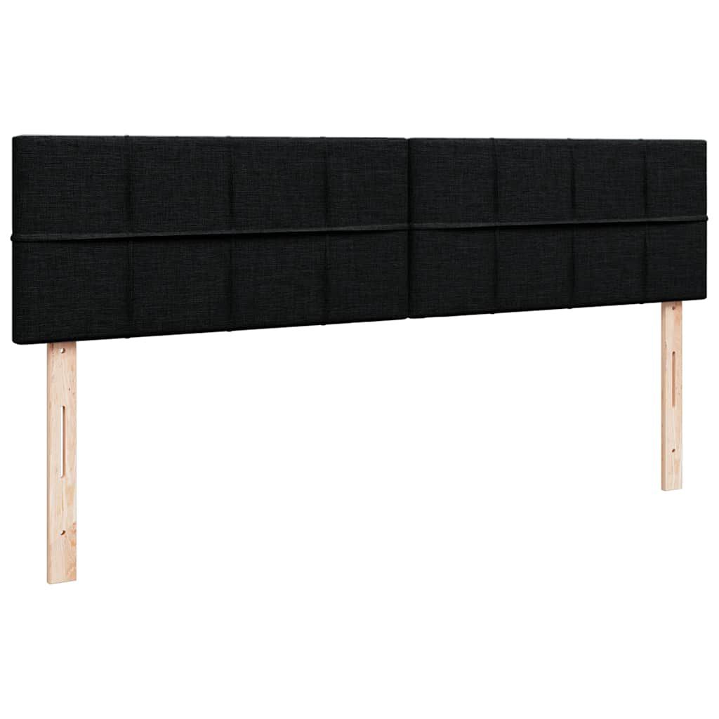 vidaXL Οθωμανικό κρεβάτι με στρώματα Μαύρο 180x200cm Ύφασμα