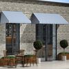 vidaXL Τέντα Bistro Μπλε / Λευκό 400 x 120 εκ.