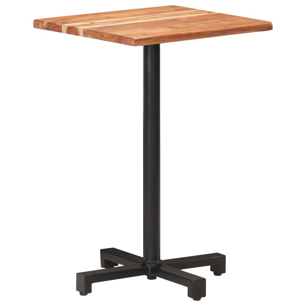 vidaXL Τραπέζι Bistro Live Edge 50x50x75 εκ. από Μασίφ Ξύλο Ακακίας