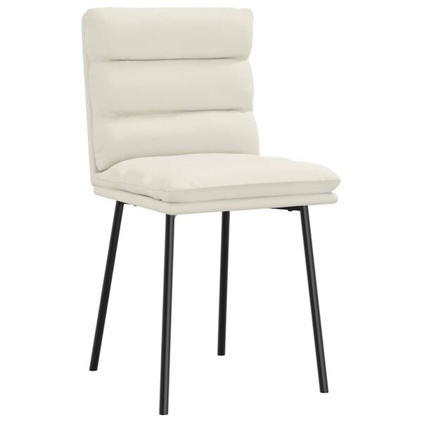 vidaXL Καρέκλες Τραπεζαρίας 4 τεμ. Κρεμ Βελούδινες