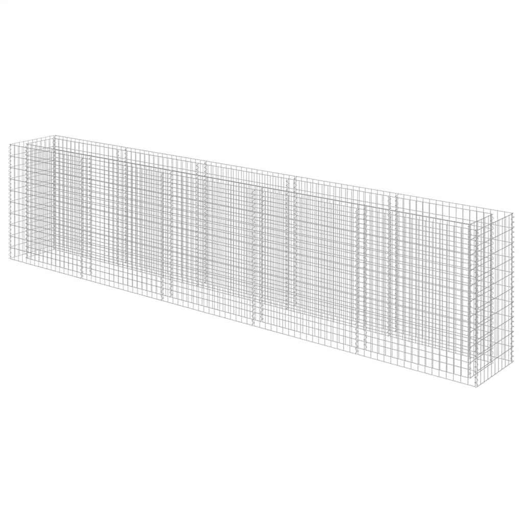 vidaXL Συρματοκιβώτιο-Γλάστρα Υπερυψωμένη 450x50x100 εκ. Γαλβ. Χάλυβας