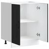 vidaXL Ντουλάπι βάσης νεροχύτη Kalmar Μαύρο 60x46x81,5 εκ. Επεξ. Ξύλο