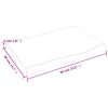 vidaXL Ράφι Τοίχου Ανοιχτό Καφέ 60x40x(2-4)εκ. Επεξ. Μασίφ Ξύλο Δρυός