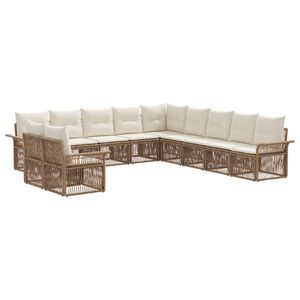 vidaXL &Sigma;&epsilon;&tau; &Kappa;&alpha;&nu;&alpha;&pi;έ &Kappa;ή&pi;&omicron;&upsilon; 11 pcs &Mu;&pi;&epsilon;&zeta; &sigma;&upsilon;&nu;&theta;&epsilon;&tau;&iota;&kappa;ό &rho;&alpha;&tau;ά&nu;