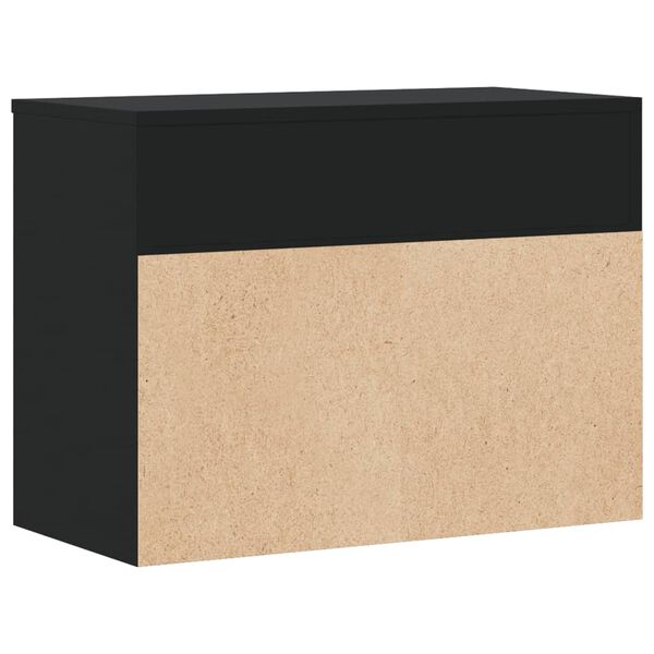 vidaXL Παπουτσοθήκη Μαύρη 60 x 30 x 45 εκ. από Επεξ. Ξύλο