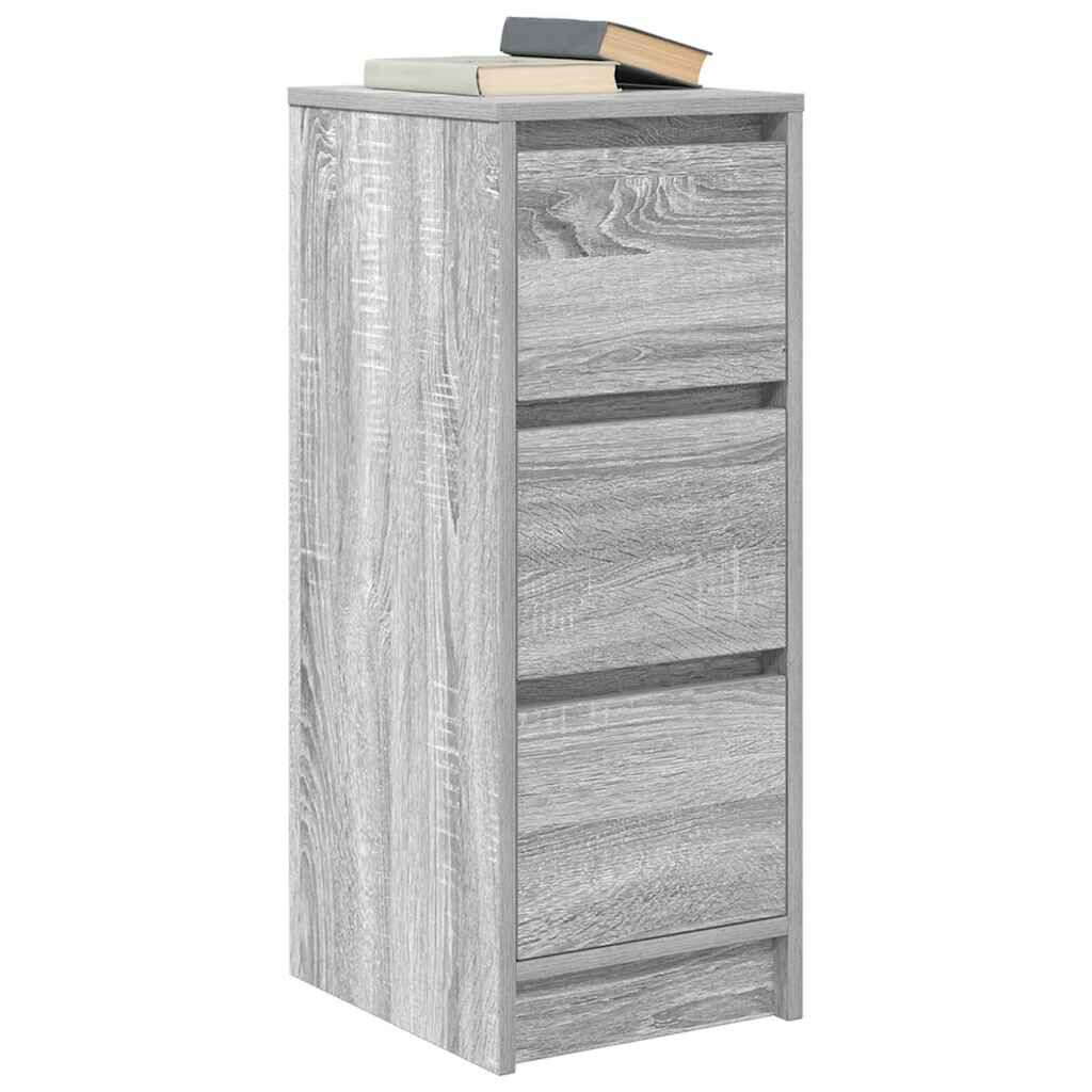 vidaXL Sideboard Γκρι Sonoma 29,5x34x76 cm Ξύλινο μηχανουργικό ξύλο