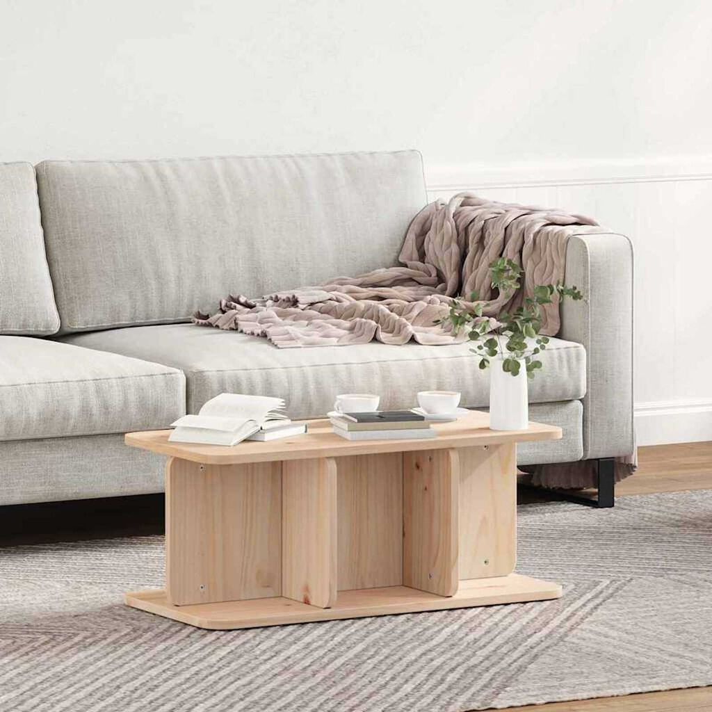 vidaXL Τραπεζάκι σαλονιού Φυσικό 80 x 39.5 x 33.5 εκ Μασίφ ξύλο πεύκου