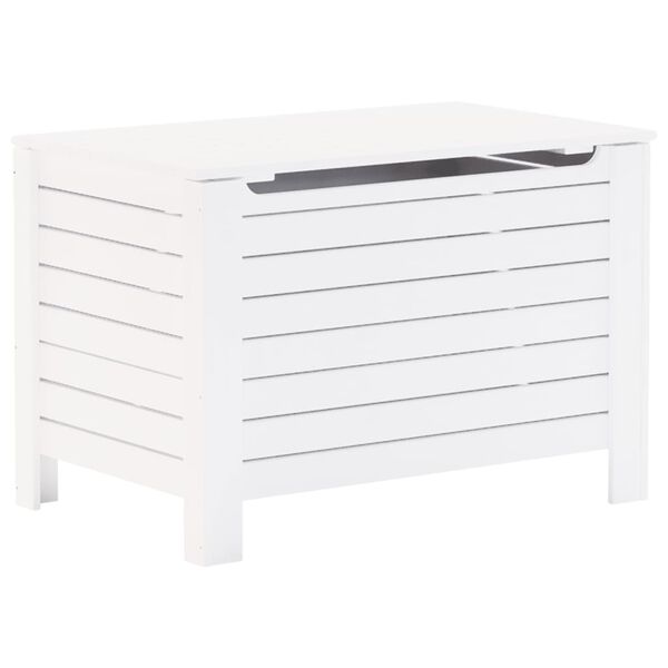 vidaXL Κουτί Αποθήκευσης με Καπάκι RANA Λευκό 80x49x54εκ. Μασίφ Πεύκο