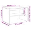 vidaXL Ντουλάπι τηλεόρασης καφέ δρυς 60x40x40 cm Ξύλινη κατασκευή
