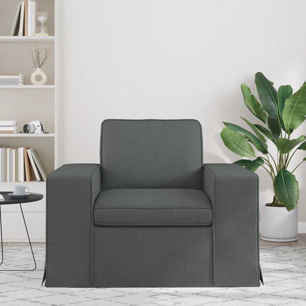 vidaXL &Kappa;&alpha;&nu;&alpha;&pi;έ&sigmaf; 60cm &Sigma;&kappa;&omicron;ύ&rho;&omicron; &Gamma;&kappa;&rho;&iota; &Mu;έ&tau;&alpha;&lambda;&lambda;&omicron;