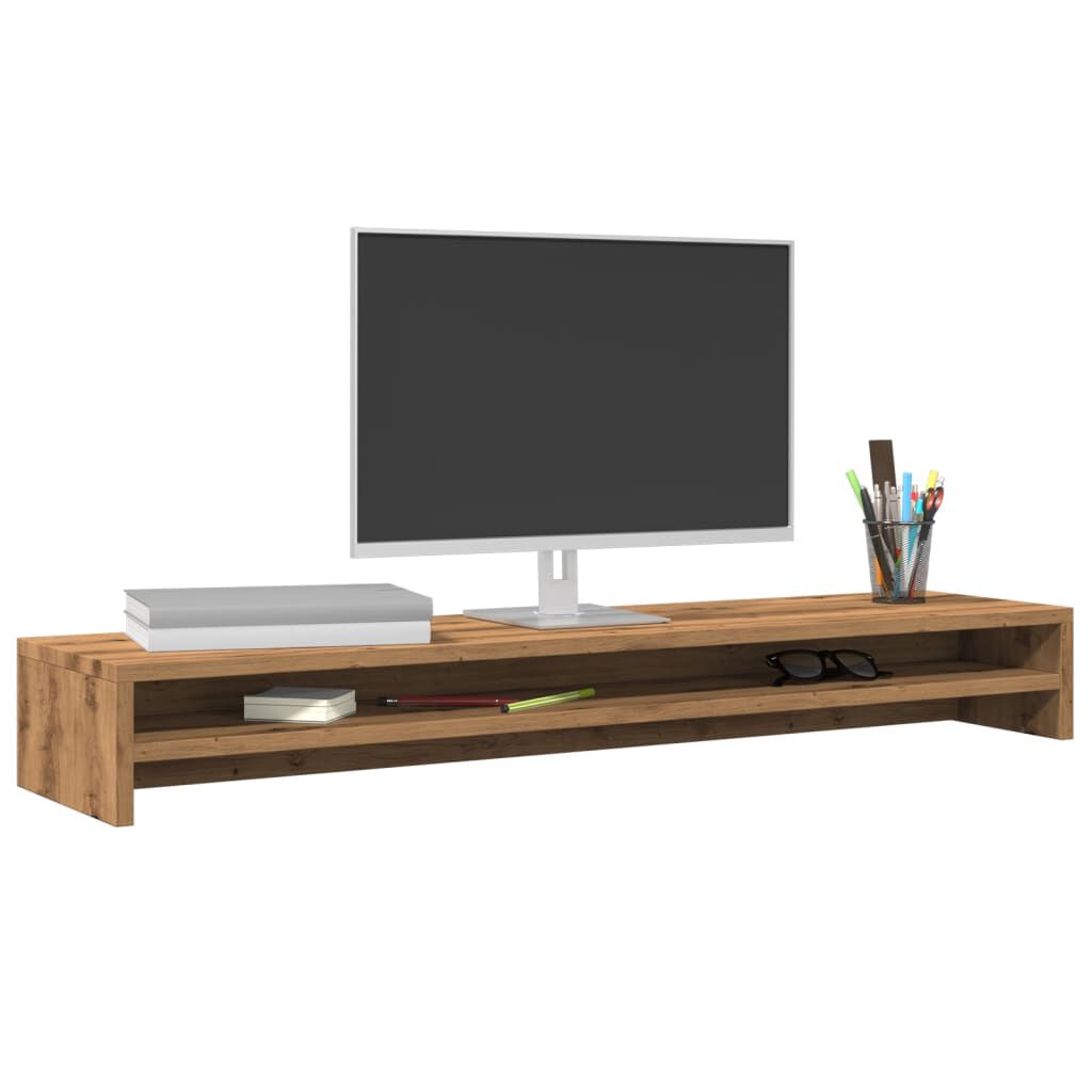 vidaXL Βάση Οθονών Artisan Δρυς 100 x 24 x 13 εκ. από Επεξ. Ξύλο