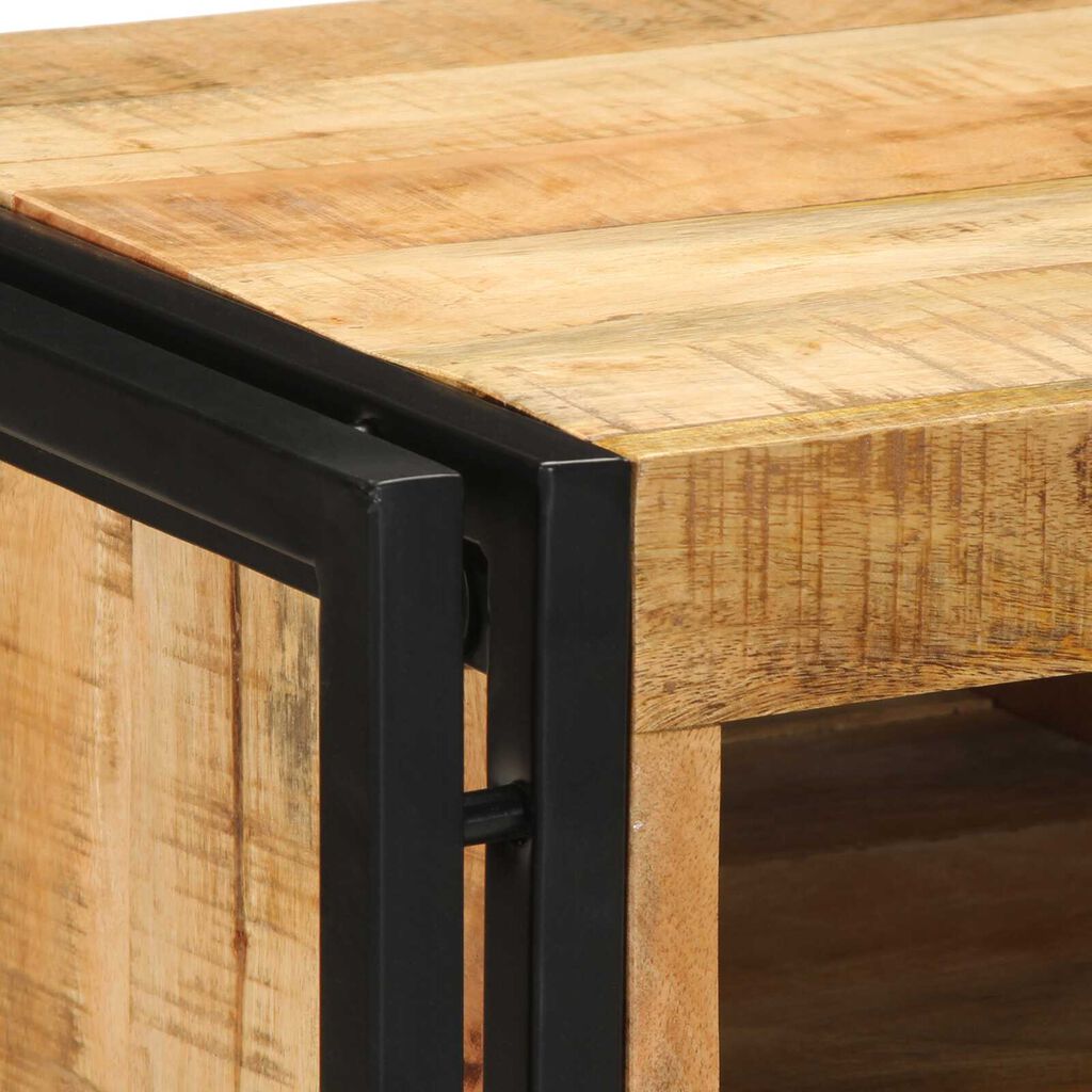 vidaXL Κομοδίνο με συρτάρι Καφέ 40 x 40 x 59 εκ. Μασίφ ξύλο μάνγκο