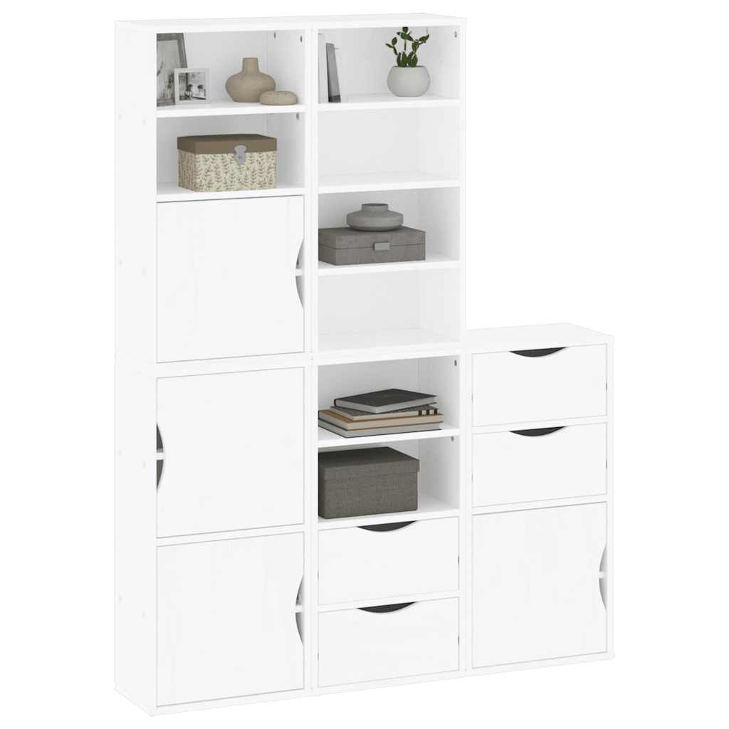 vidaXL Πλαϊνά ντουλάπια 5 τεμ. ODDA 40x24x79 εκ. από Μασίφ Ξύλο Πεύκου