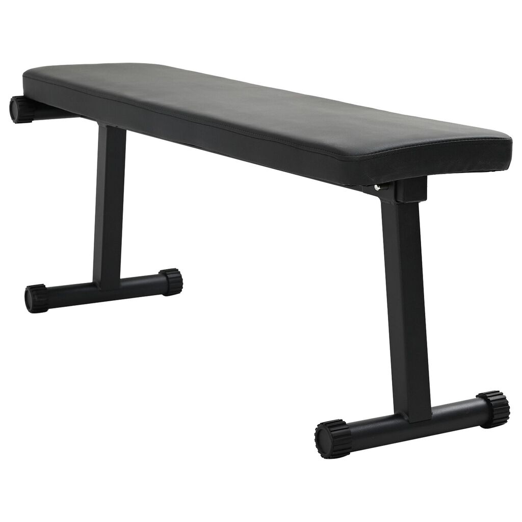 vidaXL Αναδιπλούμενος Πάγκος Βάρη 100 kg Μαύρος 107x27x41 cm Ατσάλι