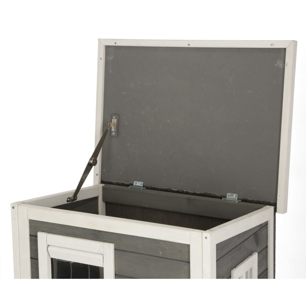 Kerbl Outdoor Γατόσπιτο Family 57 x 55 x 80 εκ. Γκρι και Λευκό