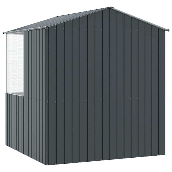 vidaXL Κλουβί Πουλιών Ανθρακί 215 x 209 x 230 εκ Γαλβανισμένος χάλυβας