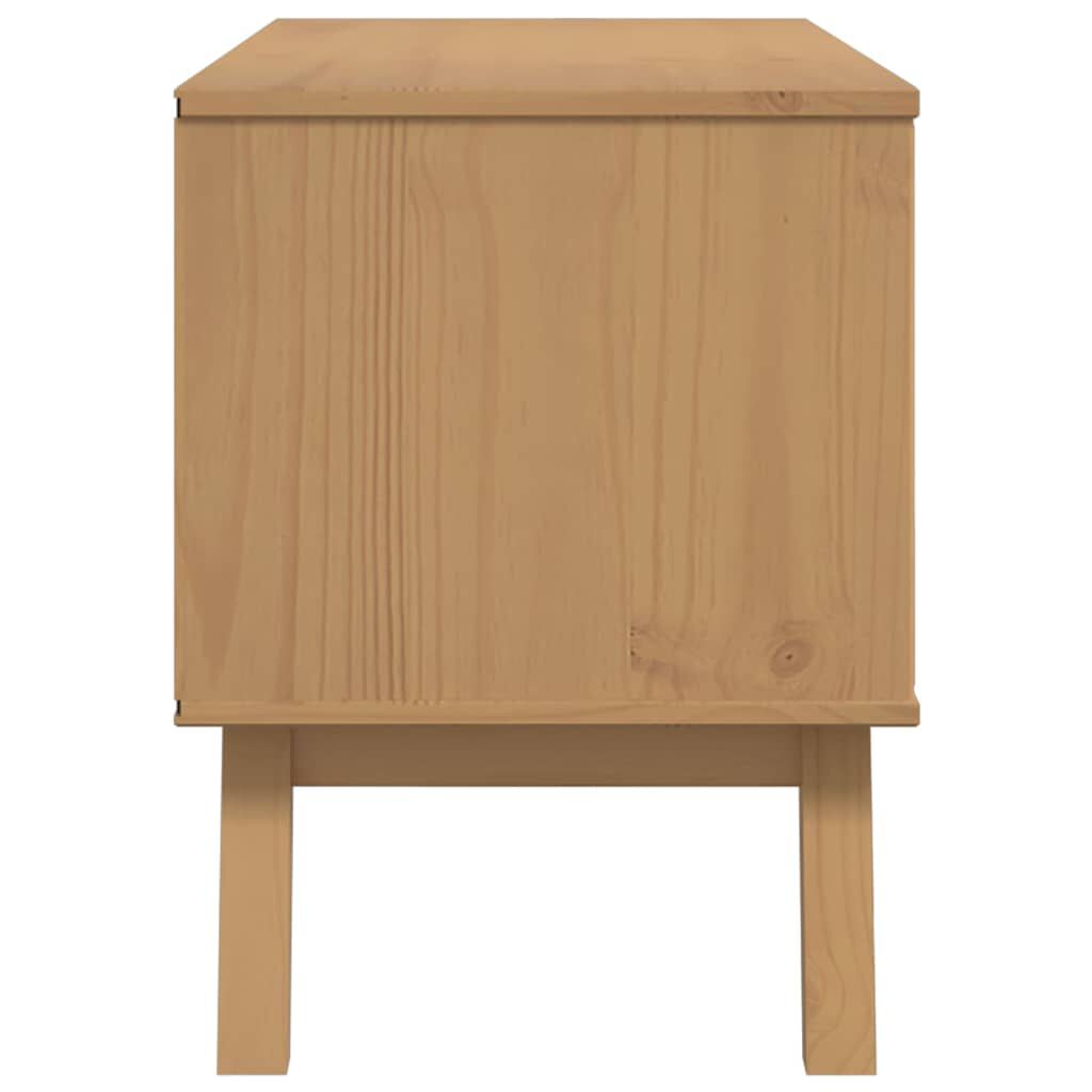 vidaXL Έπιπλο Τηλεόρασης OLDEN Καφέ 114x43x57 εκ. Μασίφ Ξύλο Πεύκου
