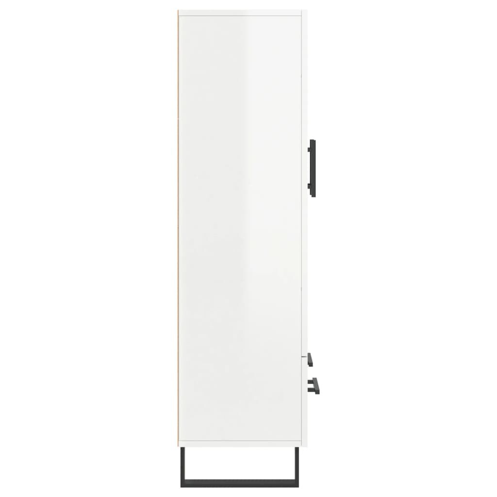vidaXL Ντουλάπα Γυαλ. Λευκό 69,5 x 31 x 115 εκ. από Επεξεργασμένο Ξύλο