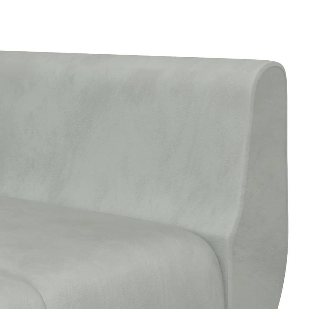 vidaXL Καναπές Κρεβάτι Γωνιακός Αν. Γκρι 275 x 140 x 70 εκ. Βελούδινος