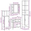vidaXL Σετ Ντουλαπιών Μπάνιου Άλλο 4 pcs Μαύρη δρυς 33 x 33 x 185.5 εκ