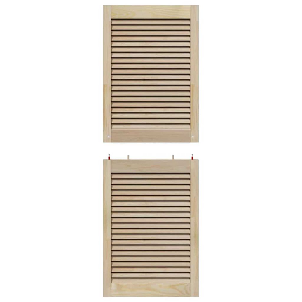 vidaXL Πόρτες Ντουλάπας με πόρτα 4 pcs Καφέ 140.5 x 49.5 x 2.1 εκ