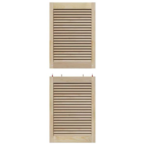 vidaXL Πόρτες Ντουλάπας με πόρτα 4 pcs Καφέ 140.5 x 49.5 x 2.1 εκ