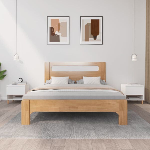 vidaXL Κομοδίνα 2 τεμ. Λευκά 50x46x50 εκ. από Επεξεργασμένο Ξύλο