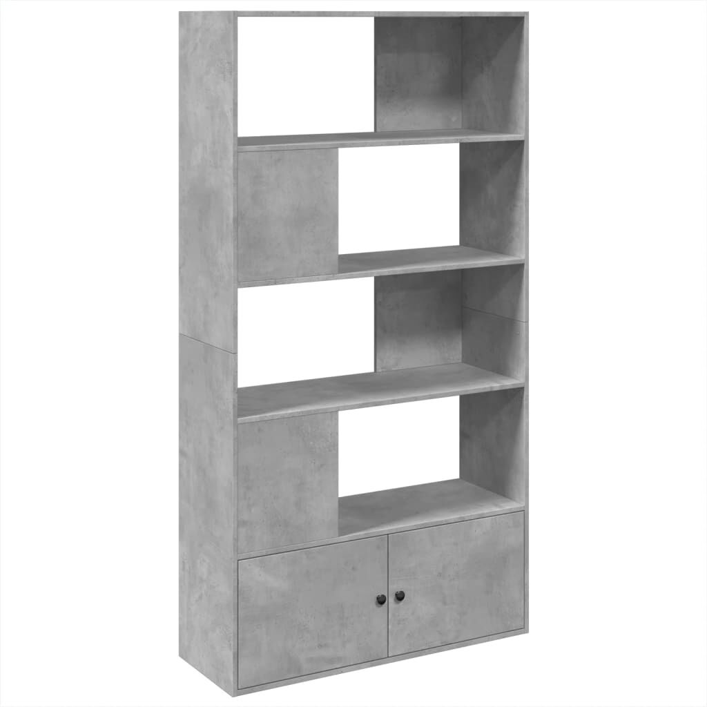 vidaXL Βιβλιοθήκη Γκρι Σκυροδέματος 100x36x189 εκ. Επεξεργ. Ξύλο
