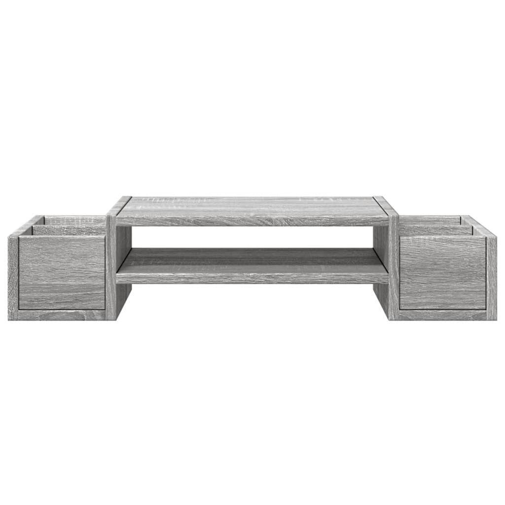 vidaXL Βάση Οθόνης με Αποθ. Γκρι Sonoma 70x27x15 εκ. Επεξεργ. Ξύλο