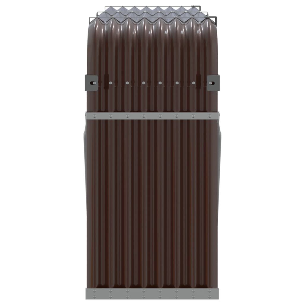 vidaXL Ξυλοθήκη Καφέ 180x45x100 εκ. από Γαλβανισμένο Ατσάλι